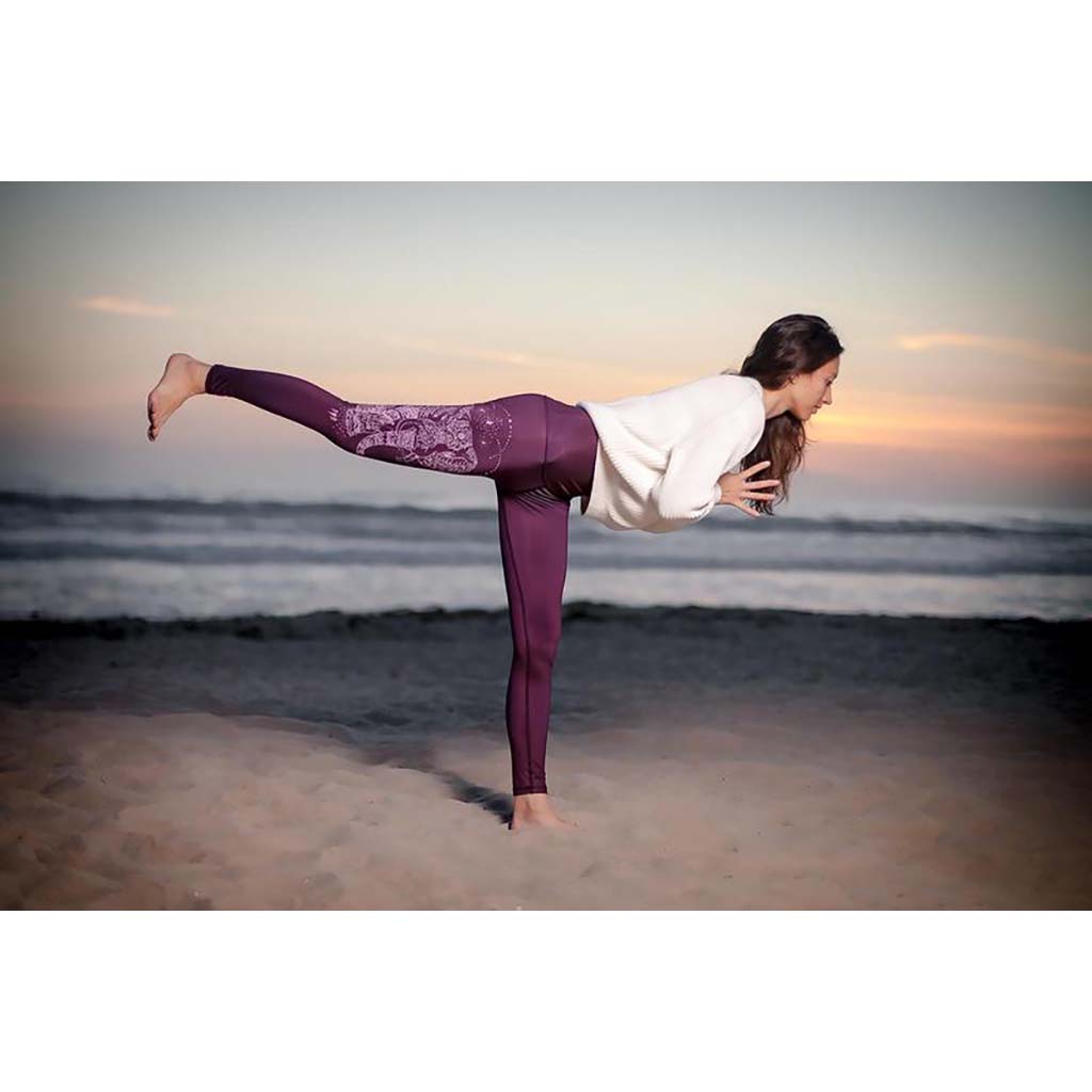 Rose Buddha Elephant Chanceux leggings de yoga