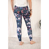 Rose Buddha leggings taille haute Mouvement Fleuri dos