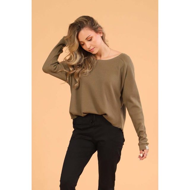 Rose Buddha Rose Buddha chandail Confo gaufré manches longues pour femme
