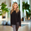 Rose Buddha Rose Buddha chandail Confo gaufré manches longues pour femme