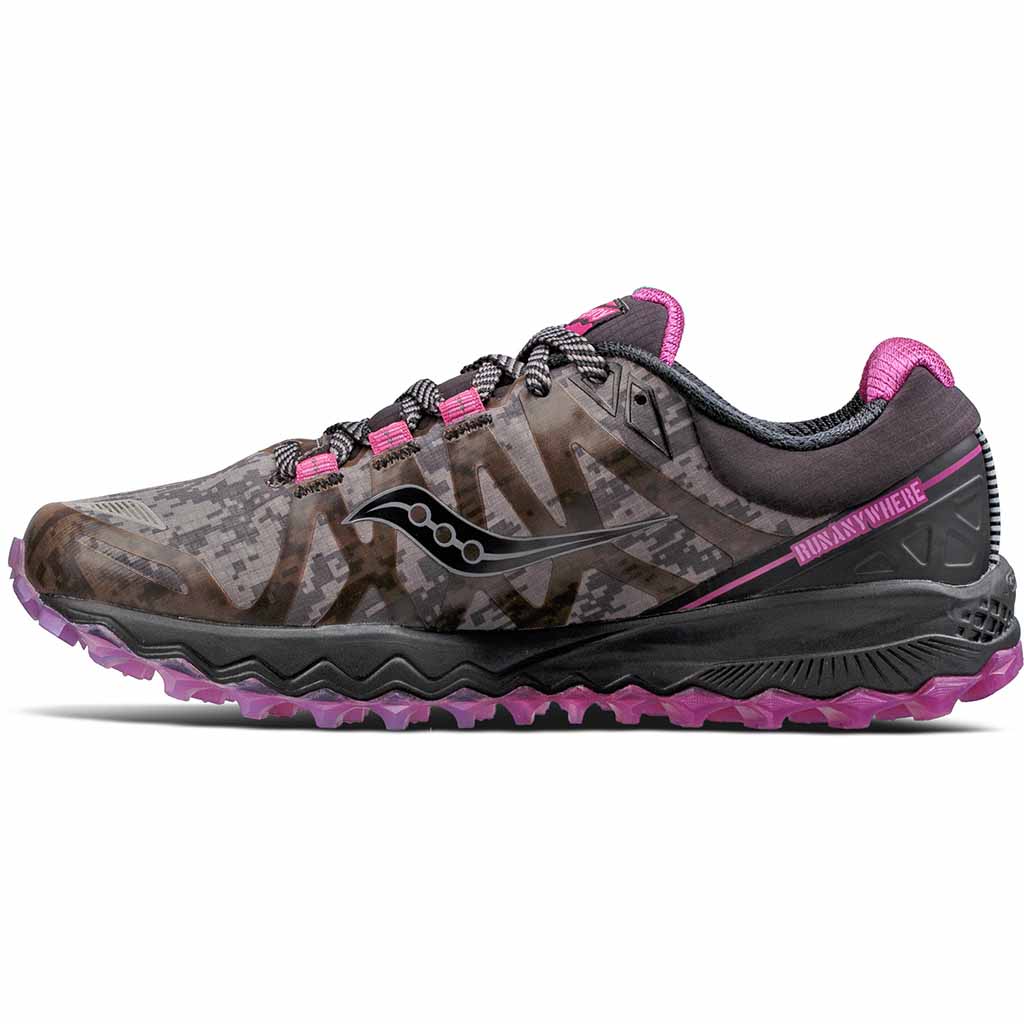 Saucony Peregrine 7 Runshield chaussure de course a pied trail femme vue lat Soccer Sport Fitness