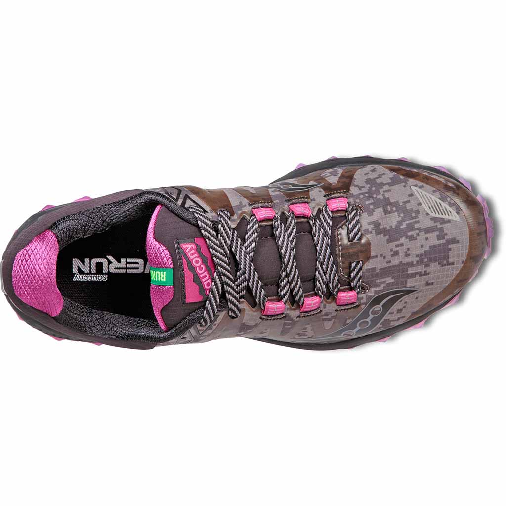 Saucony Peregrine 7 Runshield chaussure de course a pied trail femme vue sup Soccer Sport Fitness