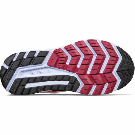 Saucony Echelon 6 chaussure de course a pied femme berry grey vue semelle Soccer Sport Fitness