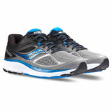 Soulier de course Saucony Guide 10 pour homme grey black blue vue paire Soccer Sport Fitness