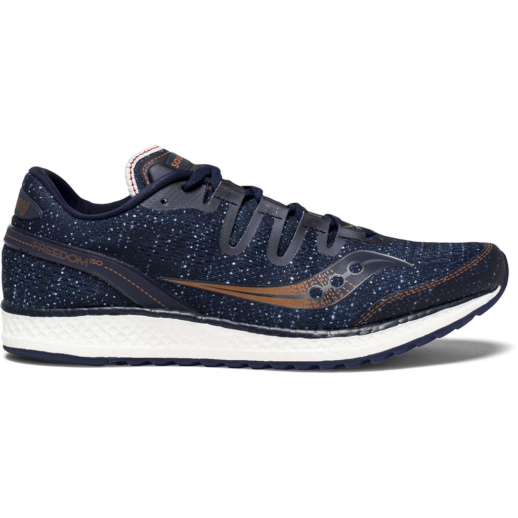 Saucony Freedom Iso chaussure de course a pied bleu marine homme