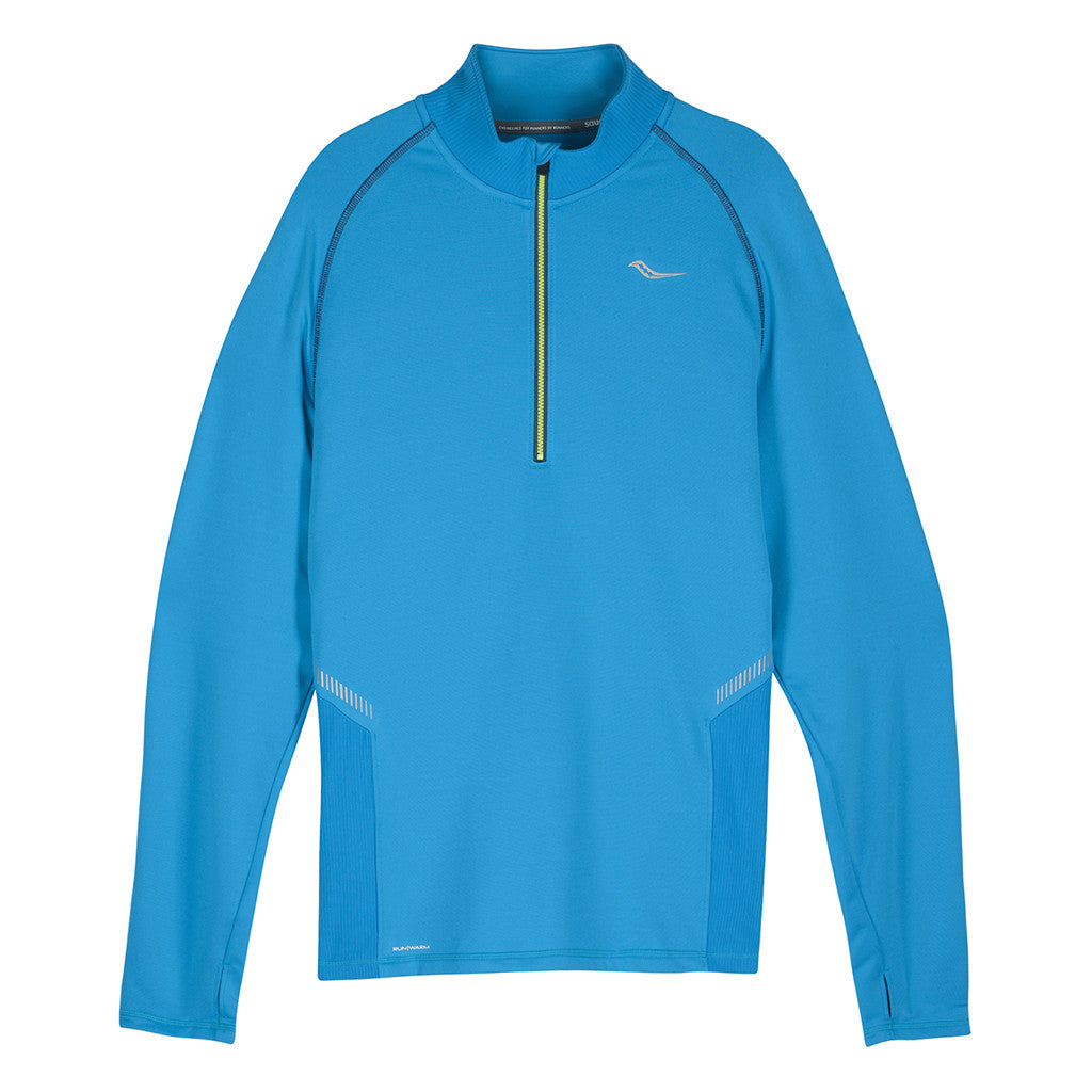 Manteau de course à pied homme Saucony Omni Sportop bleu