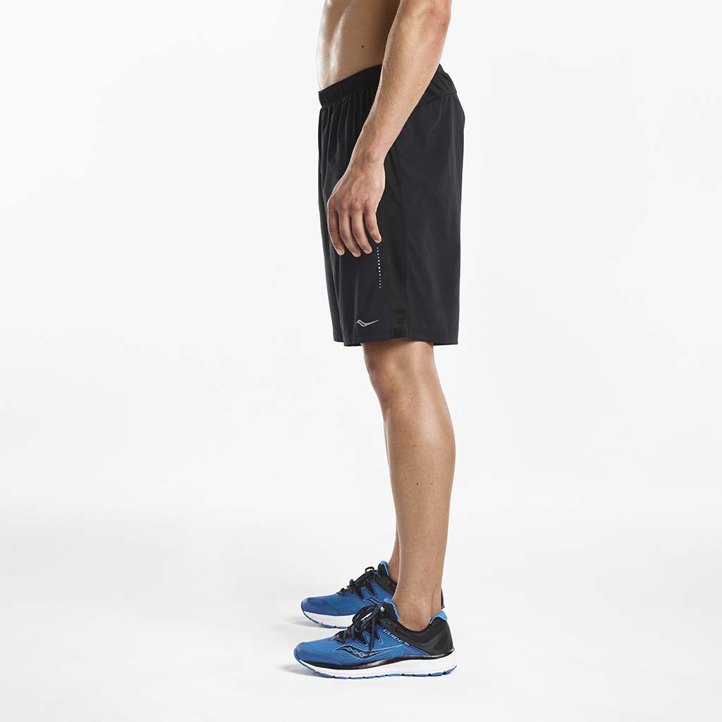 Saucony Interval 2-1 men's running shorts black lv