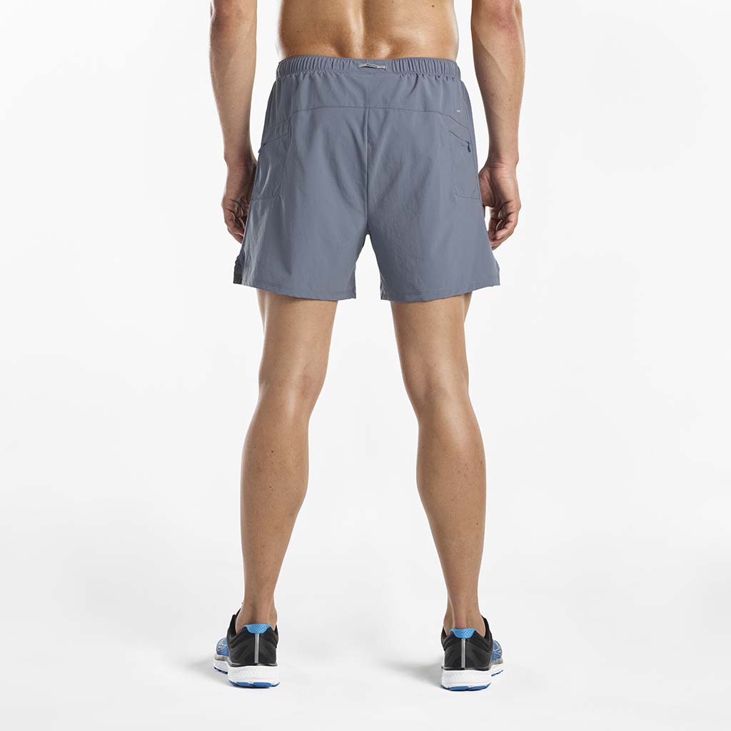 Saucony Throttle men's running shorts gris rv