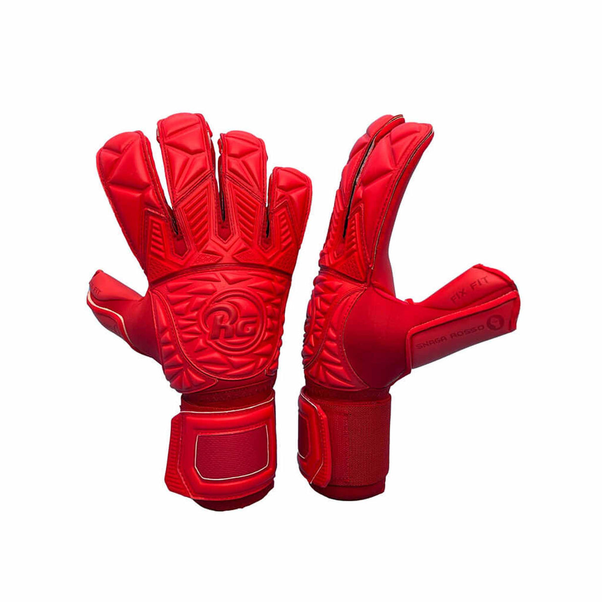 RG Goalkeeper Gloves Snaga Rosso gants de gardien de but de soccer - Rouge paire pouce