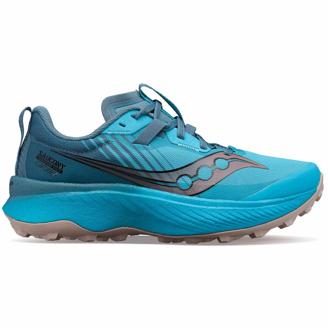 Saucony Endorphin Edge chaussures de course a pied trail femme - Ocean / Loam