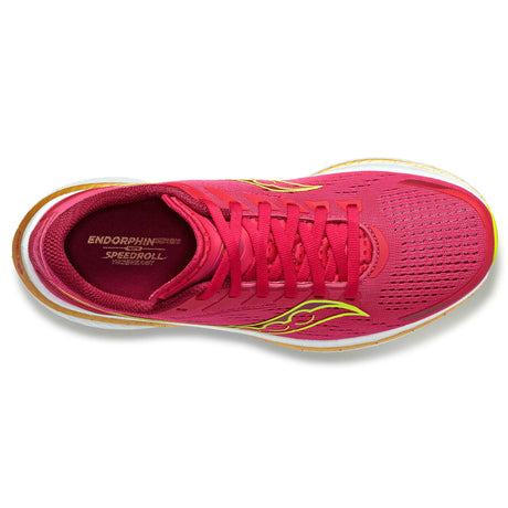 Saucony Endorphin Speed 3 souliers de course femme empeigne rose rouge