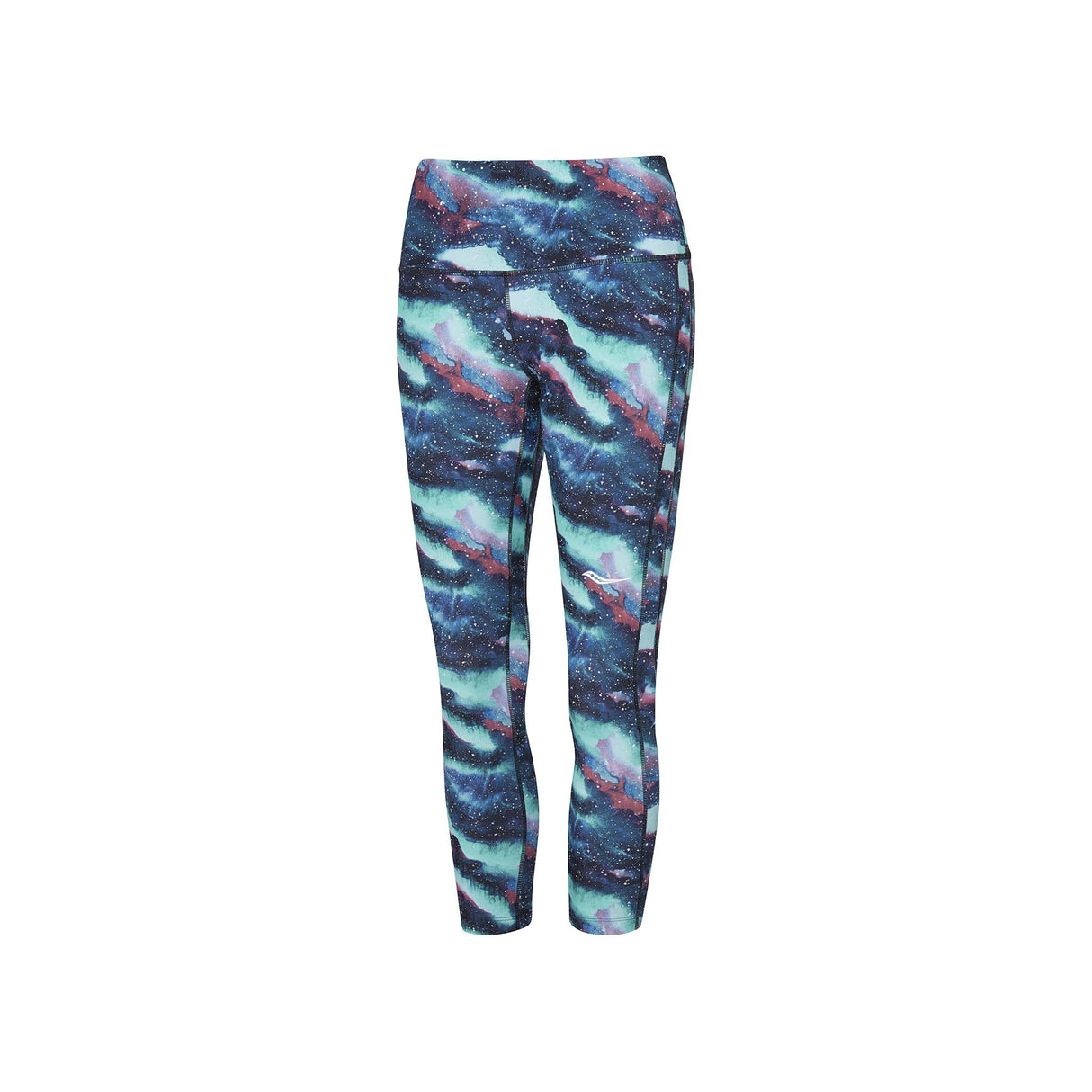 Saucony Fortify Crop leggings de course à pied dusk galaxy print femme