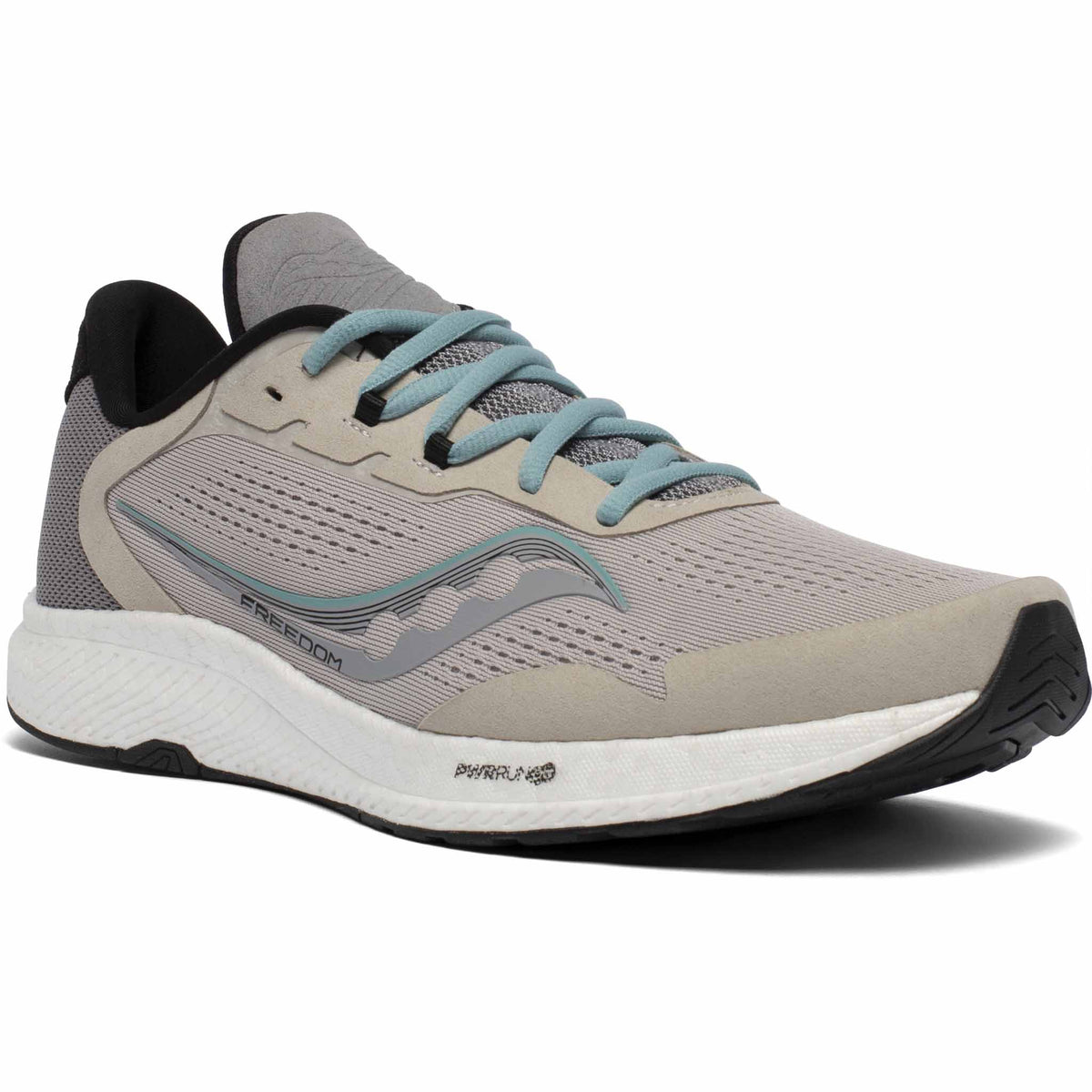 Saucony Freedom 4 chaussures de course à pied homme Stone/Alloy angle