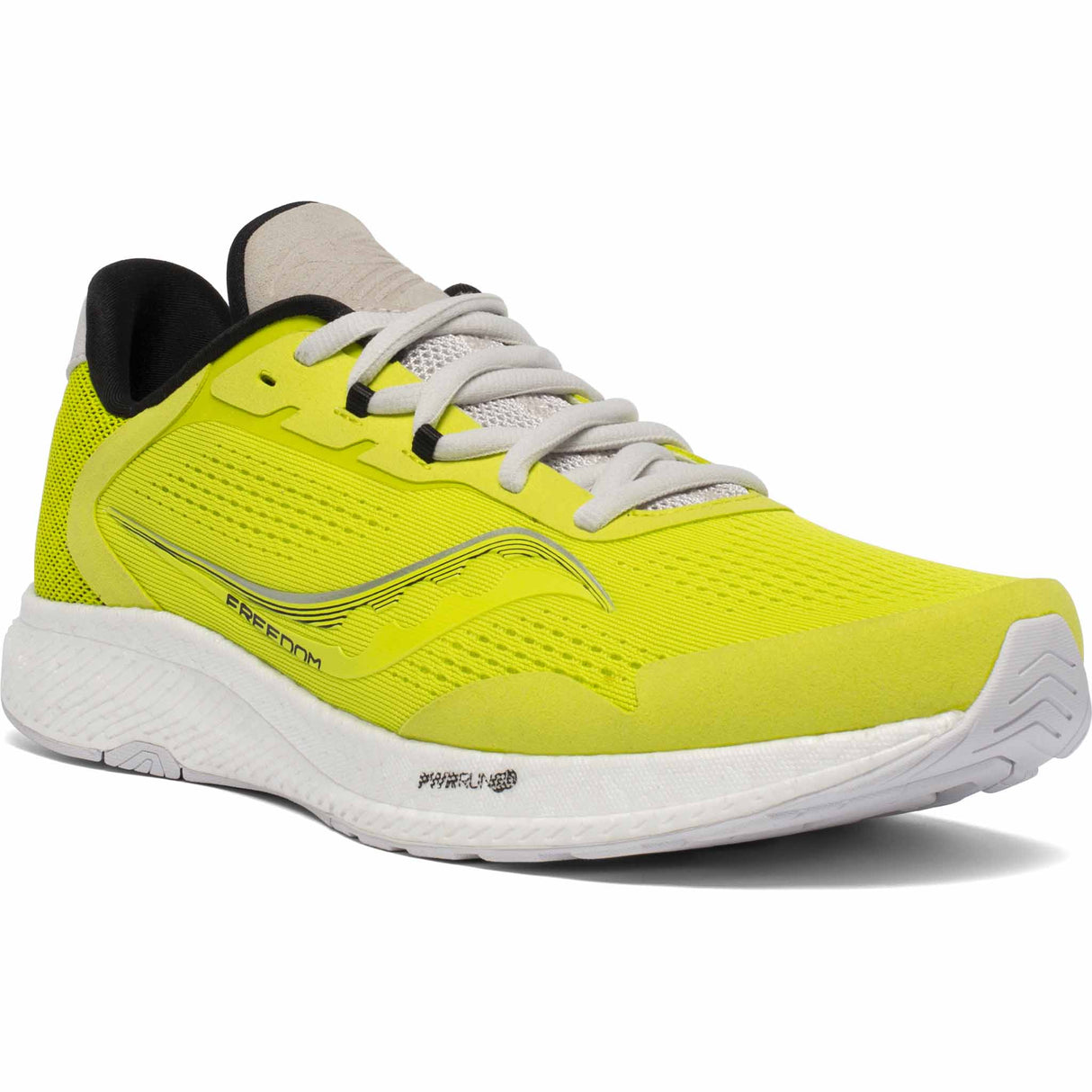 Saucony Freedom 4 chaussures de course à pied homme Citrus/Fog angle