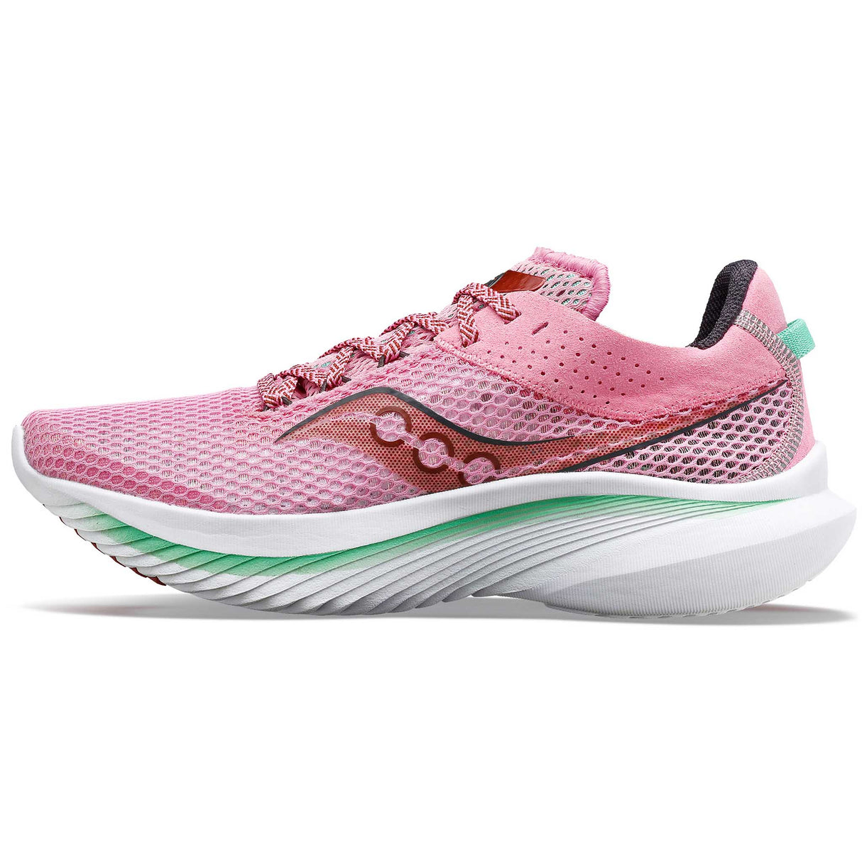 Saucony Kinvara 14 running de course femme lateral- peony / sprig