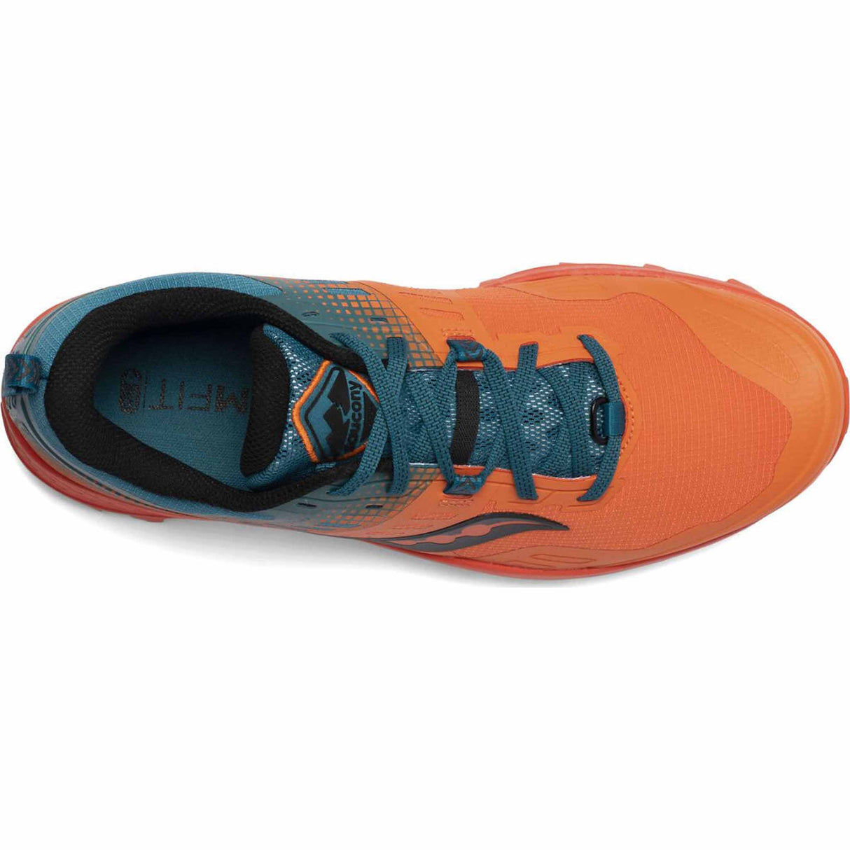 Saucony Peregrine 10 ST Chaussures de course à pied trail homme Orange/Bleu empeigne