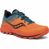 Saucony Peregrine 10 ST Chaussures de course à pied trail homme Orange/Bleu angle