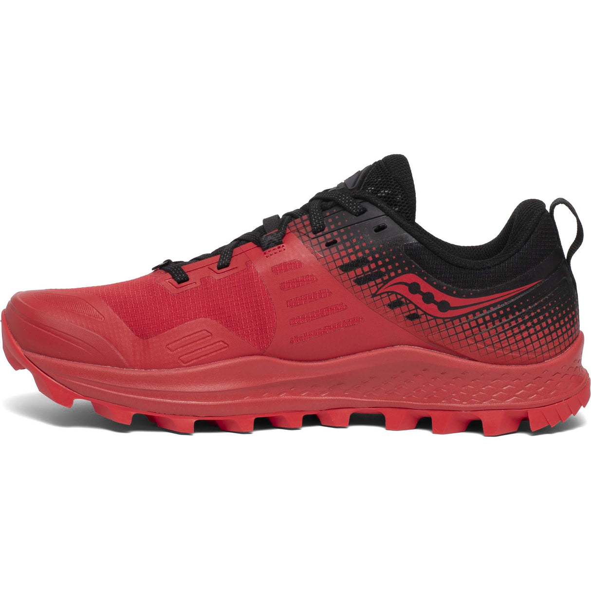 Saucony Peregrine 10 ST rouge noir homme lateral