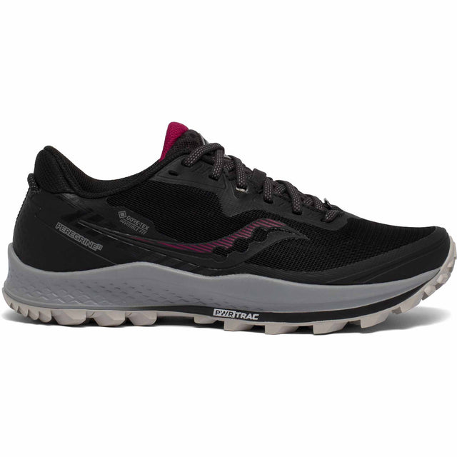 Saucony Peregrine 11 GTX chaussures de course à pied trail femme - Black / Cherry