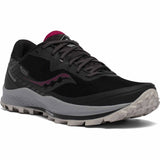 Saucony Peregrine 11 GTX chaussures de course à pied trail femme - Black Cherry - angle