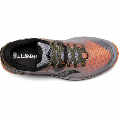 Saucony Peregrine 11 chaussures de course à pied trail homme - Alloy / Olive / Vizi - vue de haut
