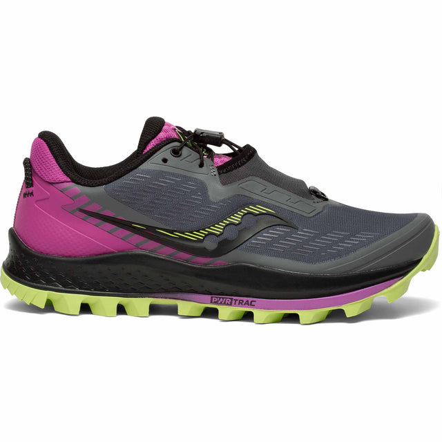 Saucony Peregrine 11 ST Chaussures de course à pied trail femme - Shadow / Raz / Lime