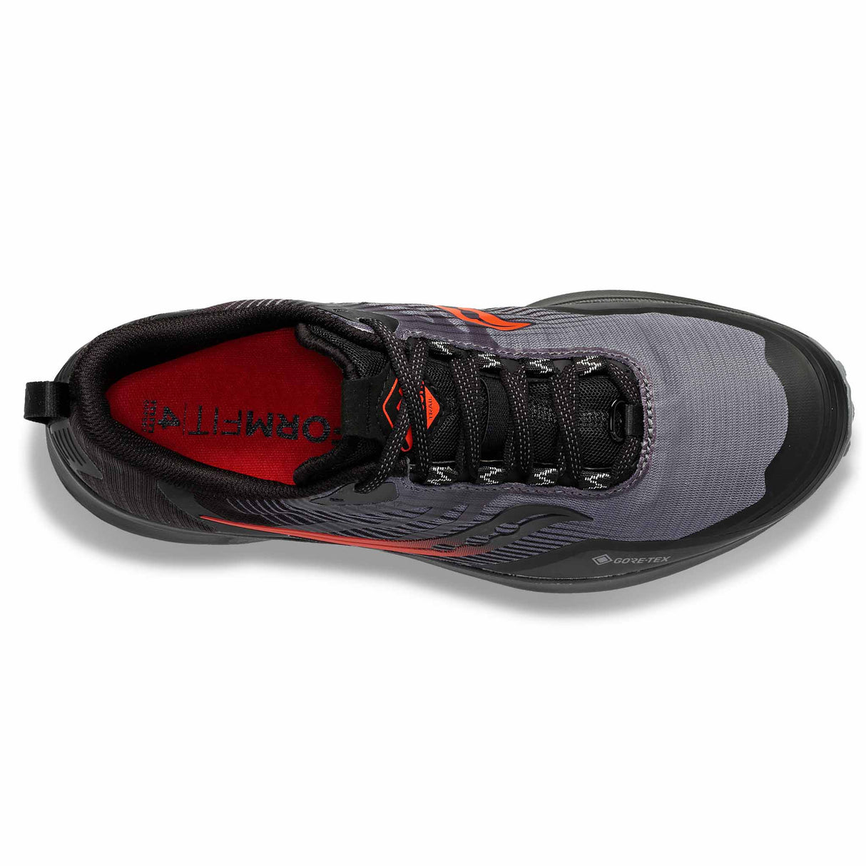 aucony Peregrine 12 GTX chaussures de course à pied trail homme - Charcoal / Black - Empeigne