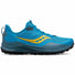 Saucony Peregrine 12 chaussures de course a pied trail homme - Ocean / Black