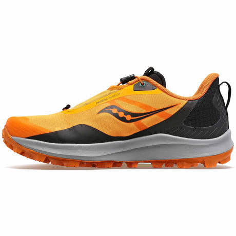 Saucony Peregrine 12 ST chaussures de course à pied trail homme - Black / Gold - côté