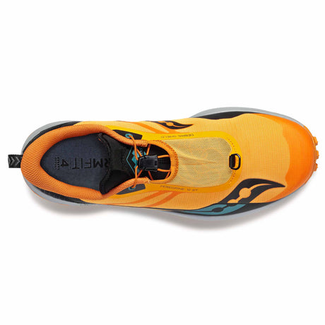 Saucony Peregrine 12 ST chaussures de course à pied trail homme - Black / Gold - Empeigne