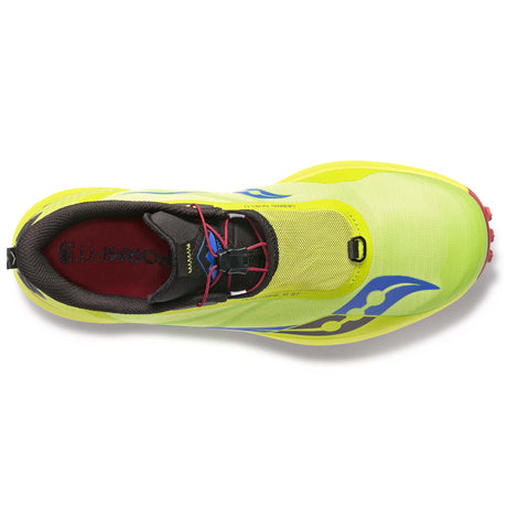 Saucony Peregrine 12 ST chaussures de course a pied trail homme tige - acid lime spice