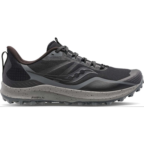 Saucony Peregrine 12 chaussures de course a pied trail homme - black charcoal