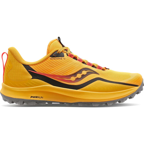 Saucony Peregrine 12 chaussures de course a pied trail homme - vizi gold- vizi red