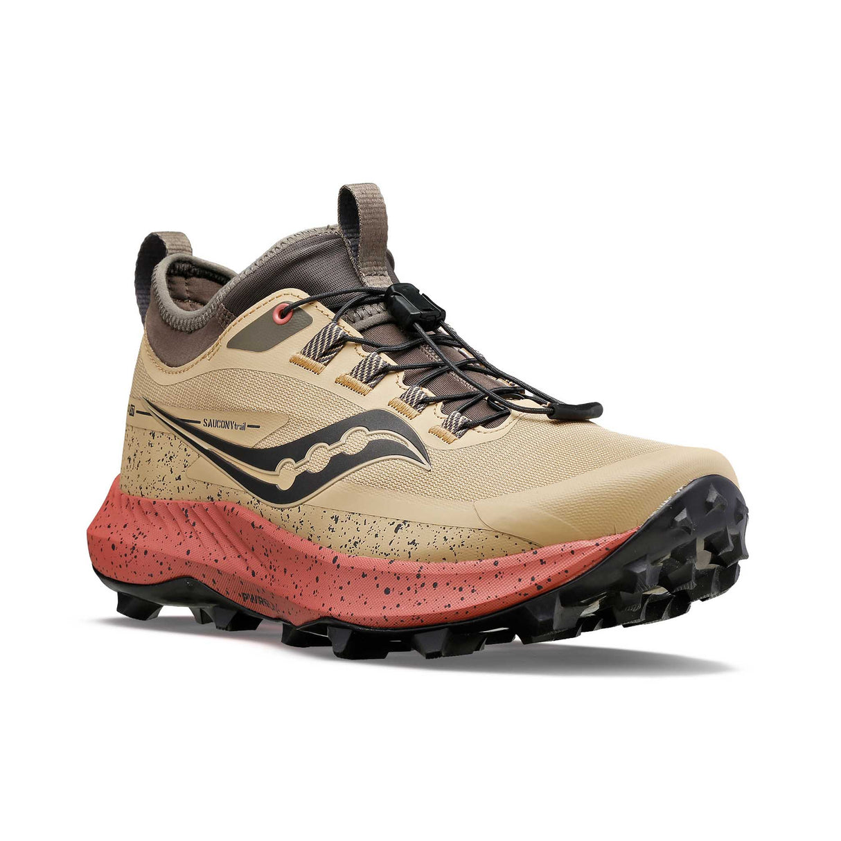 Saucony Peregrine 13 ST running de course sur sentier femme pointe- desert / umber