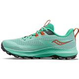 Saucony Peregrine 13 running de course trail femme lateral - sprig / canopy