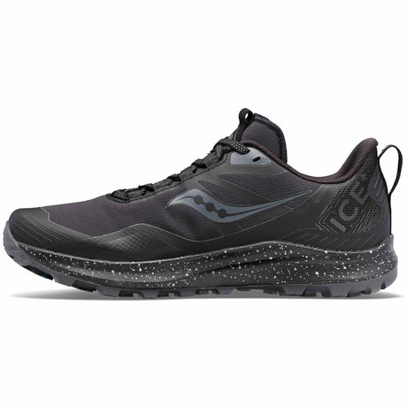 Saucony Peregrine ICE+ 3 chaussures de course a pied d'hiver trail homme - Black / Shadow