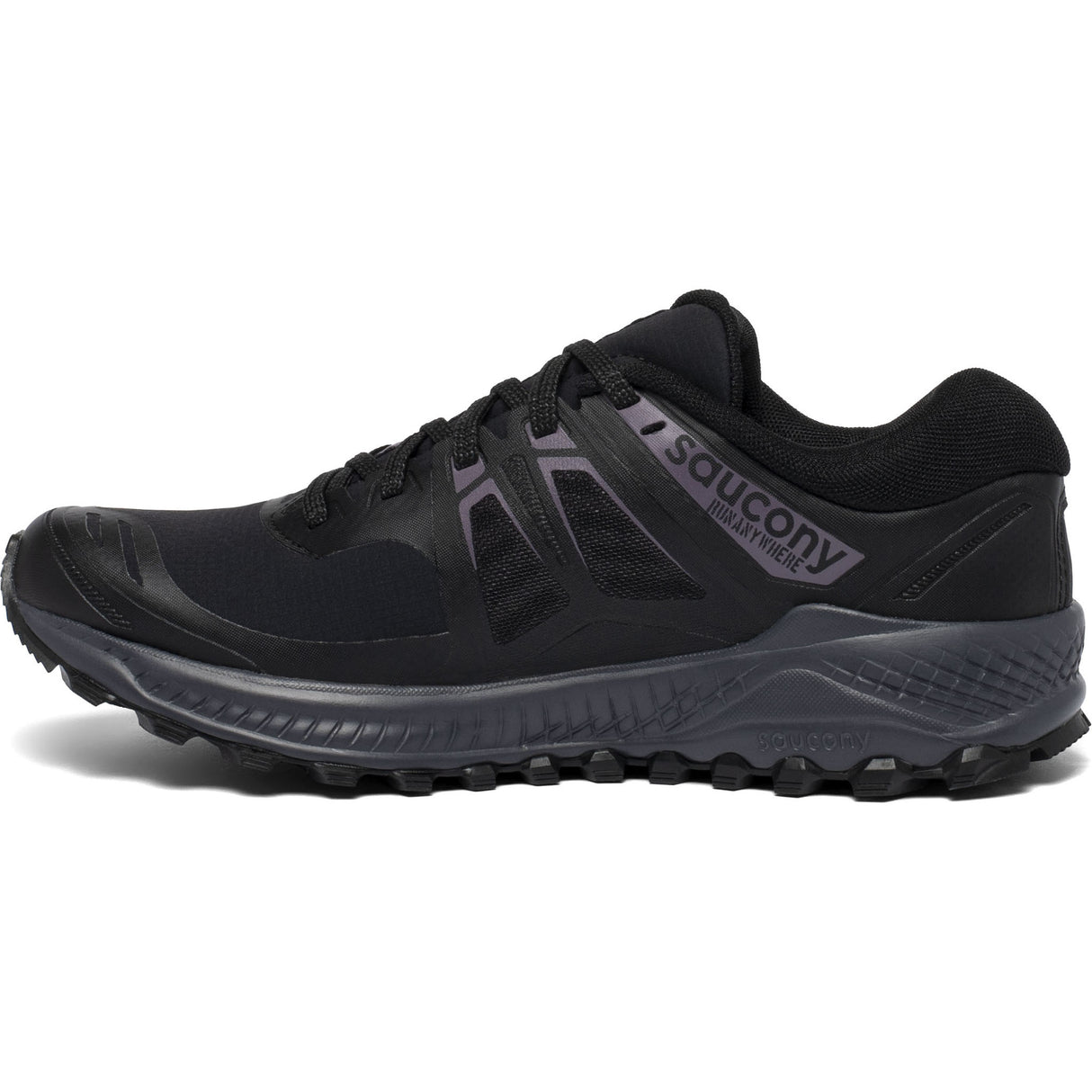 Saucony Peregrine ICE noir lavande femme interieur