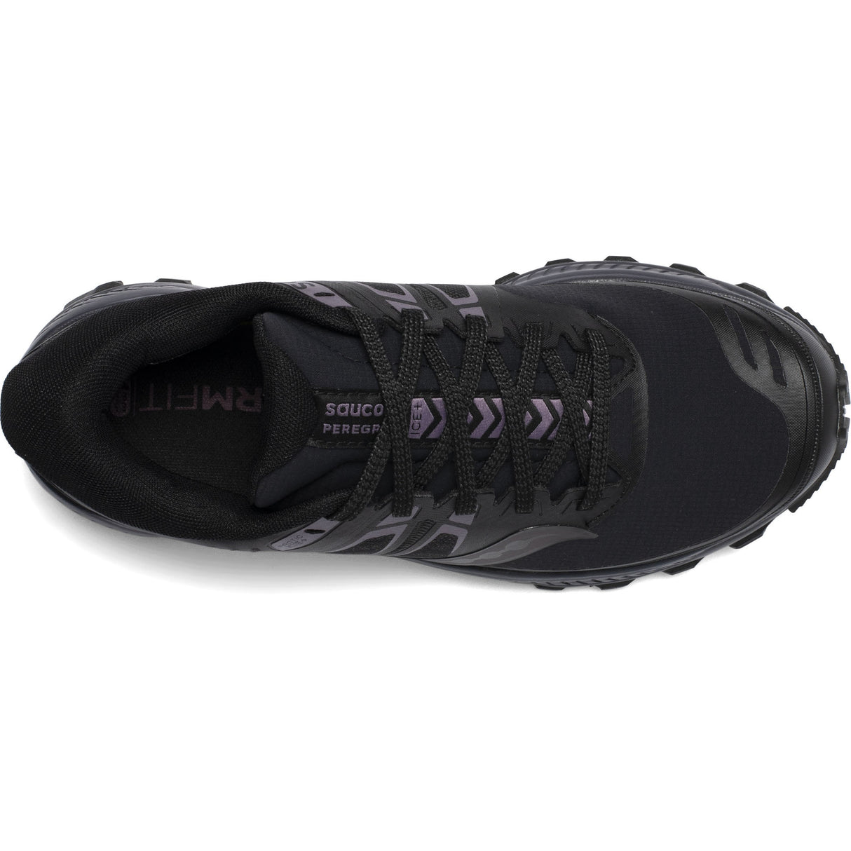 Saucony Peregrine ICE noir lavande femme empeigne