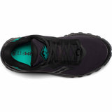 Saucony Peregrine ICE+ 2 chaussures de course à pied d'hiver trail femme - Black / Jade - empeigne Runshield