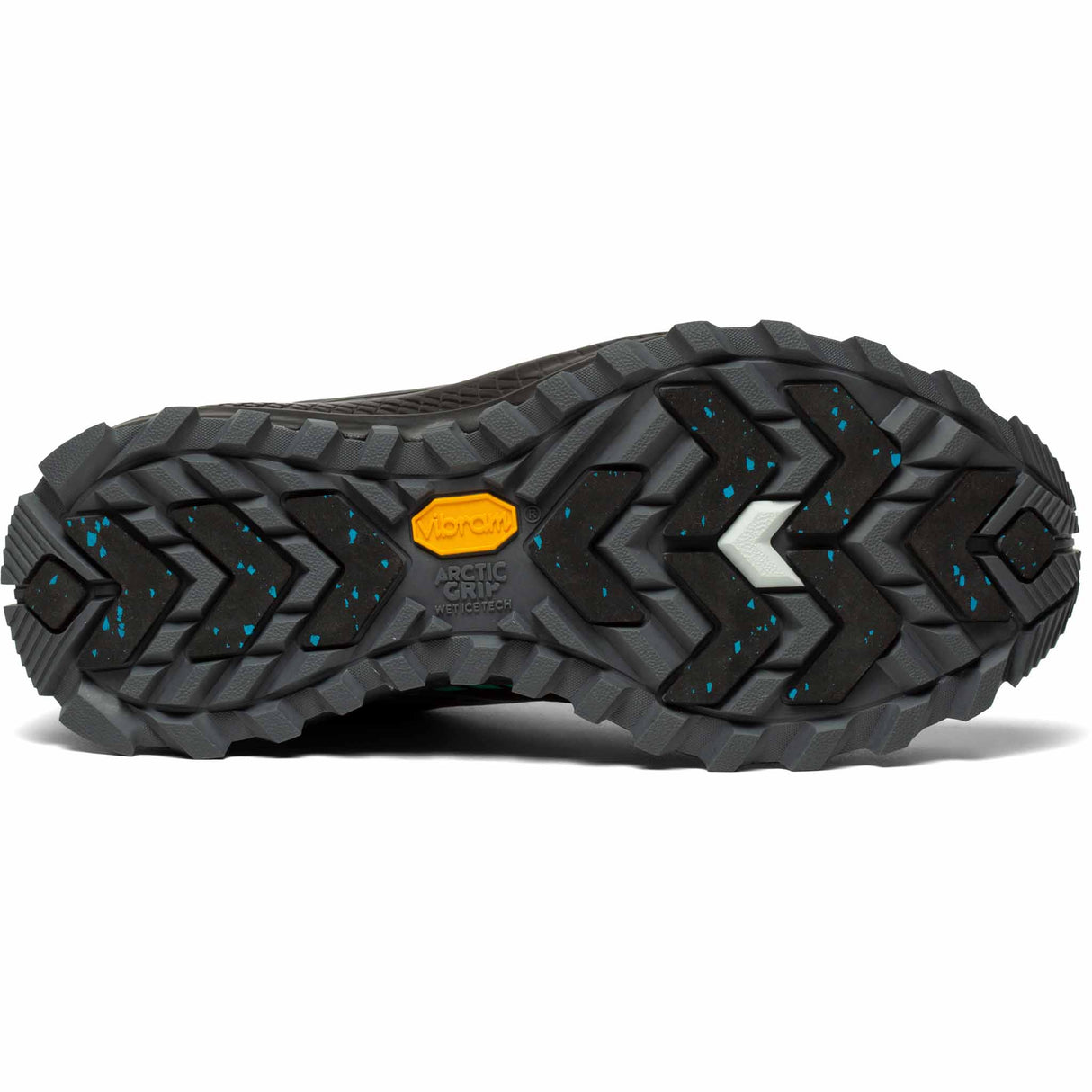 Saucony Peregrine ICE+ 2 chaussures de course à pied d'hiver trail femme - Black / Jade - Semelle Vibram Arctic Grip