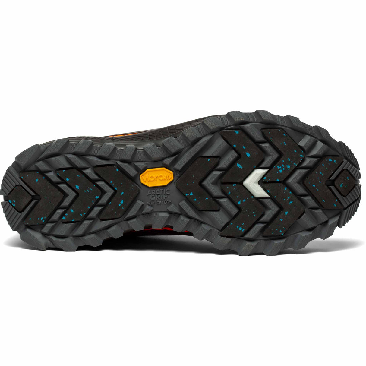 Saucony Peregrine ICE+ 2 chaussures de course à pied d'hiver trail homme - Black / Vizi - Semelle Vibram Arctic Grip