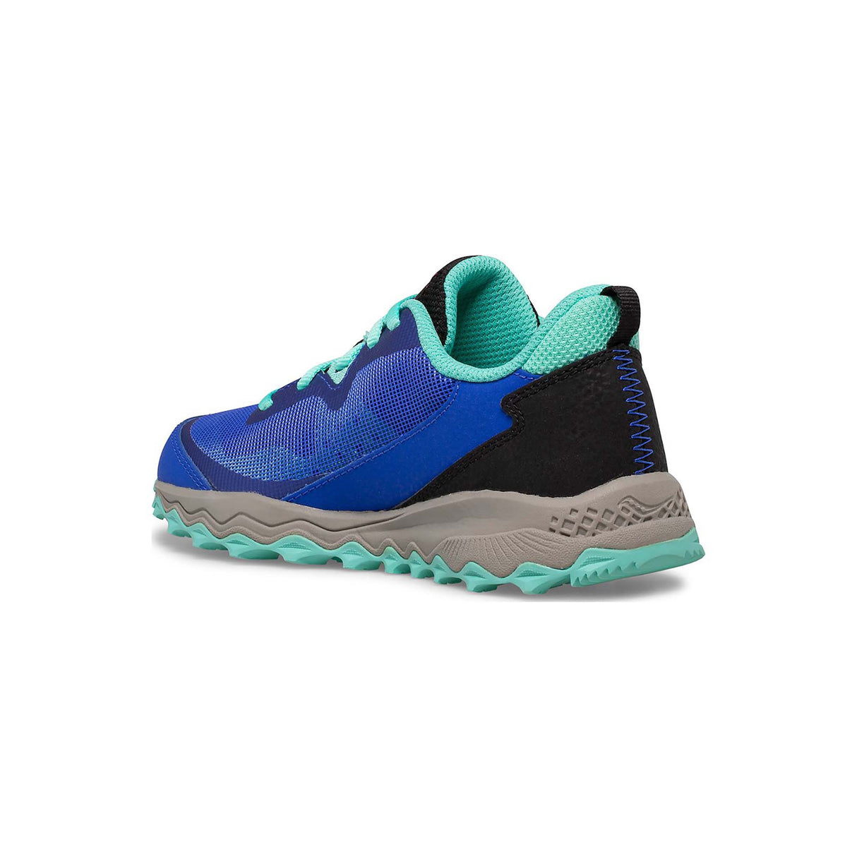 Saucony Peregrine Shield 11 chaussures de course à pied trail bleu turquoise enfant talon