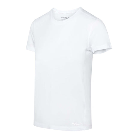 Saucony Stopwatch Short Sleeve t-shirt de course blanc femme