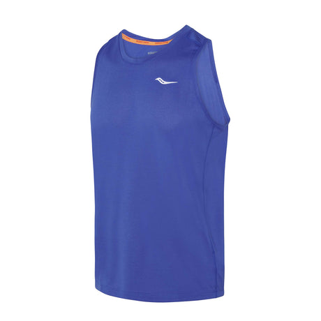 Saucony Stopwatch Singlet course blue raz homme