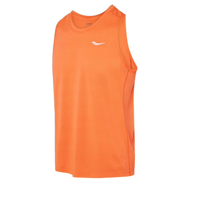 Saucony Stopwatch Singlet course vizi orange homme