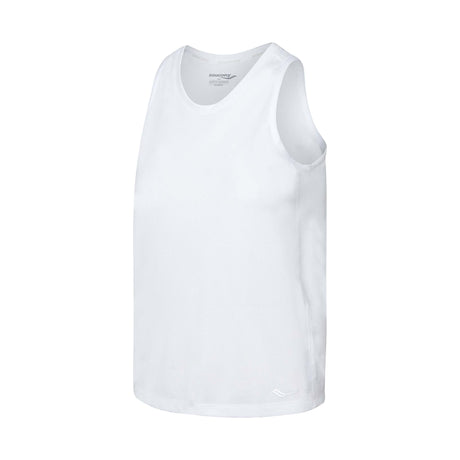 Saucony Stopwatch Singlet course blanc femme