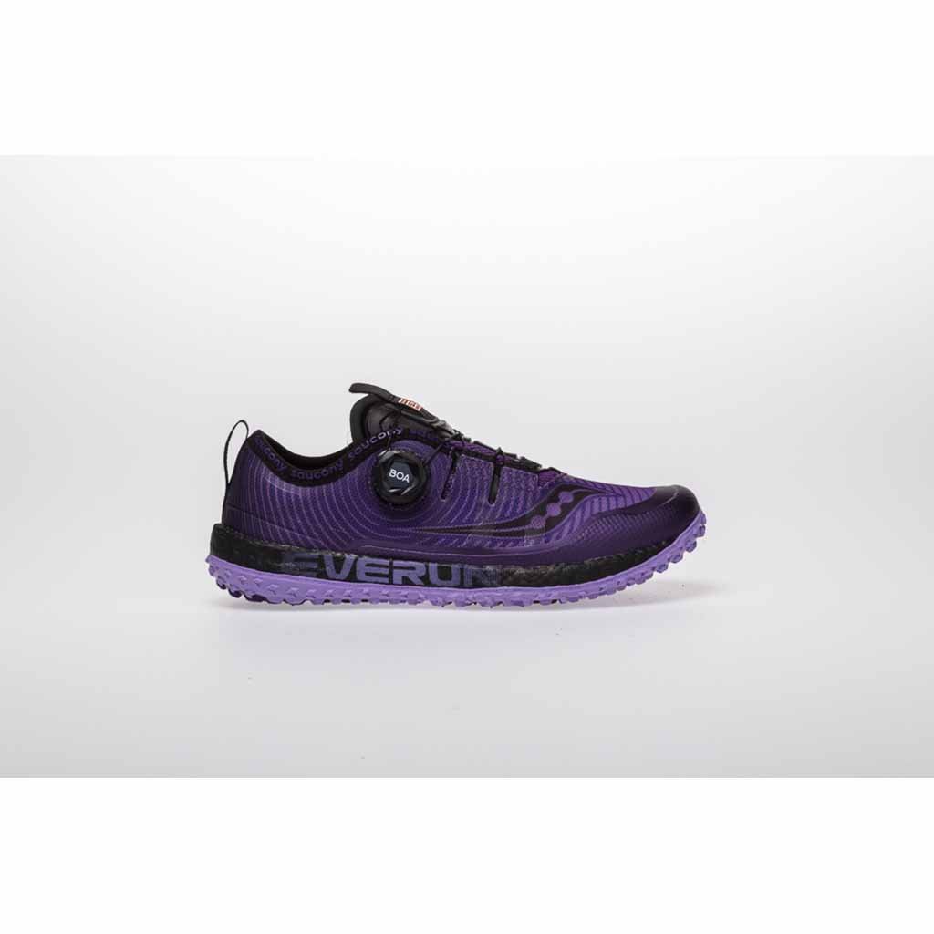 Saucony Switchback Iso chaussure de course en sentier violet noir pour femme