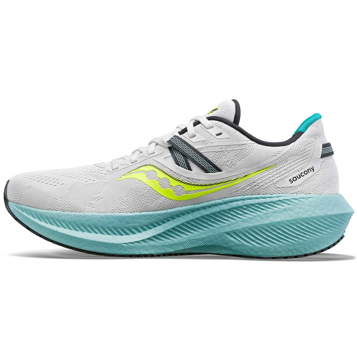 Saucony Triumph 20 running de course homme lateral  fog mineral