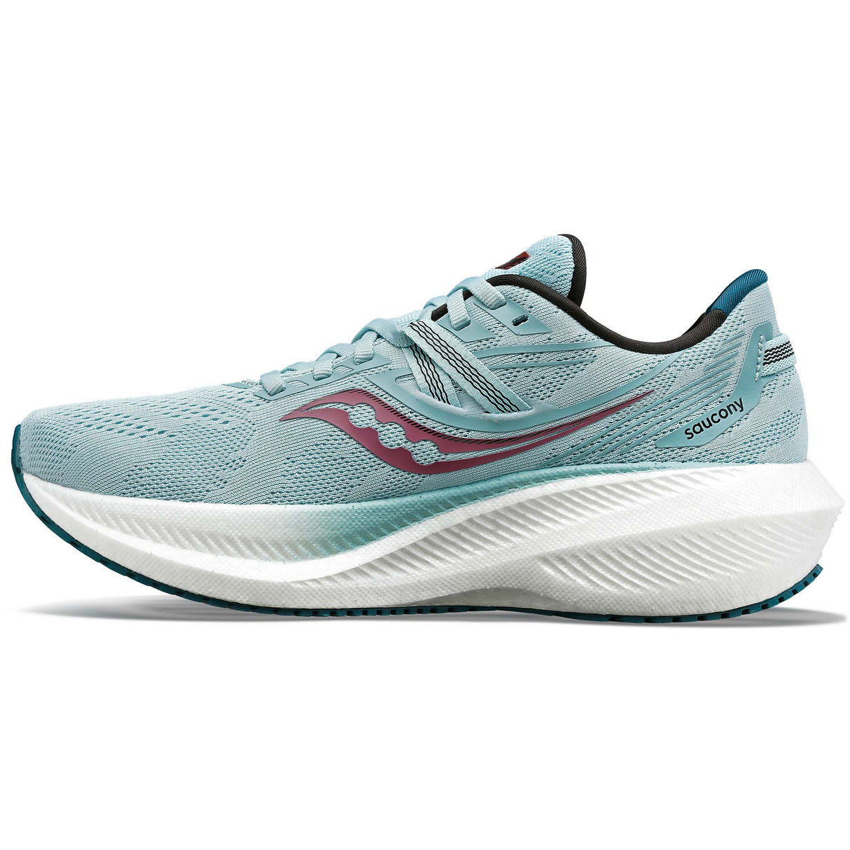 Saucony Triumph 20 running de course femme  lateral mineral berry