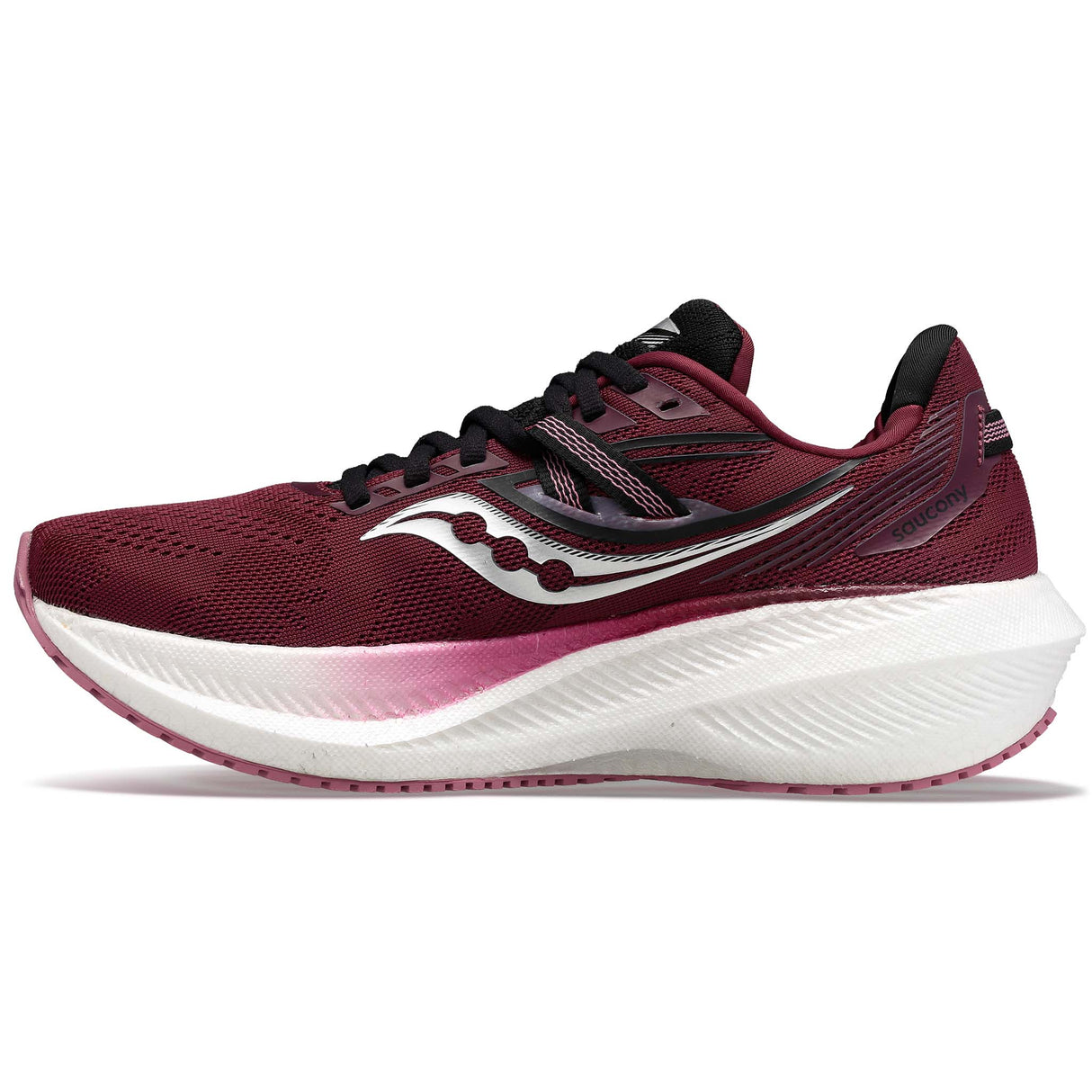 Saucony Triumph 20 running de course femme sundown rose lateral